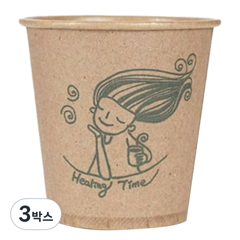 힐링타임 크라프트 종이컵 184 ml, 1000개입, 3개