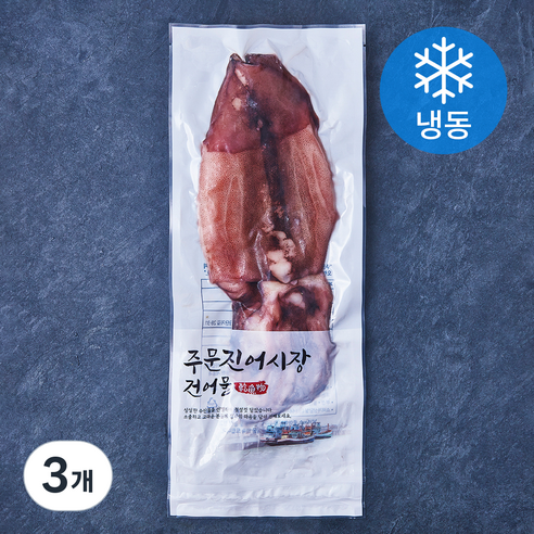 주문진어시장건어물 반건조 오징어 (냉동), 3개, 450g(4미)