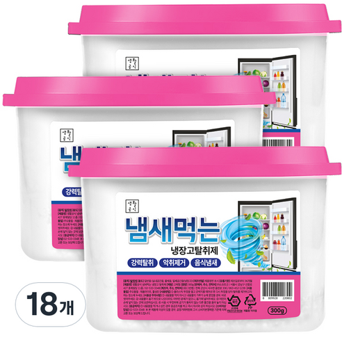 생활공식 냄새먹는 냉장고 탈취제, 300g, 18개