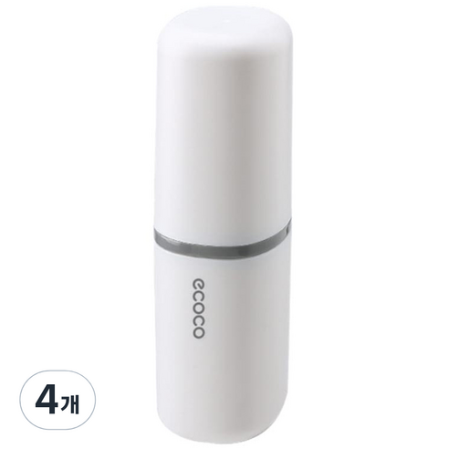 라이프토템 칫솔 치약 케이스 화이트, 4개