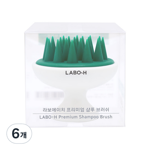 라보에이치 프리미엄 샴푸 브러쉬, 혼합색상, 6개