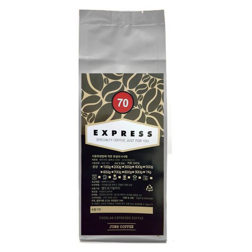 정커피 EXPRESS 70 분쇄커피, 핸드드립, 200g, 1개