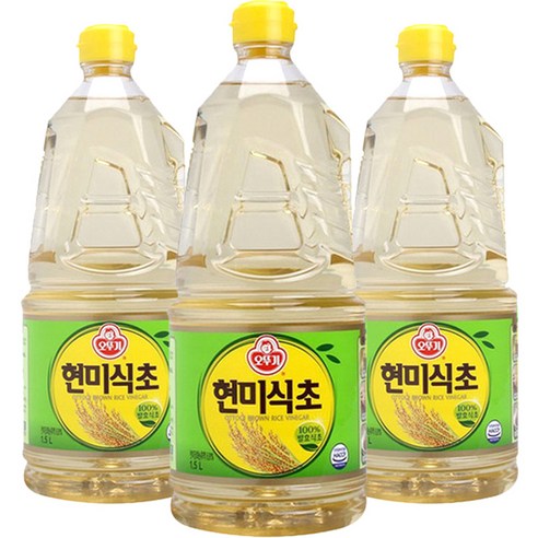 오뚜기 현미식초, 1.5L, 3개