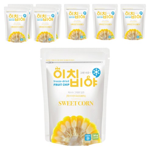이치비야 동결건조 과일칩 옥수수, 30g, 8개