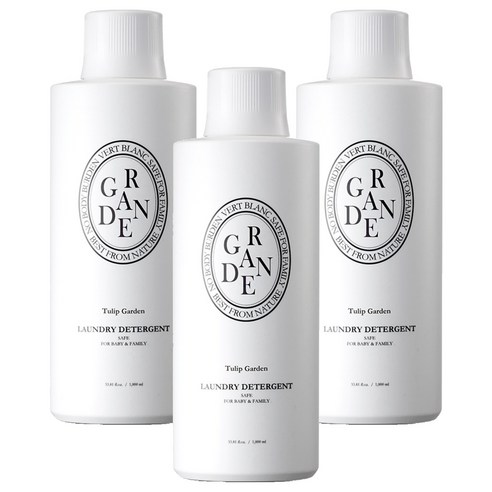 베르블랑 유아용 세탁세제 튤립가든향 1000ml, 1L, 3개