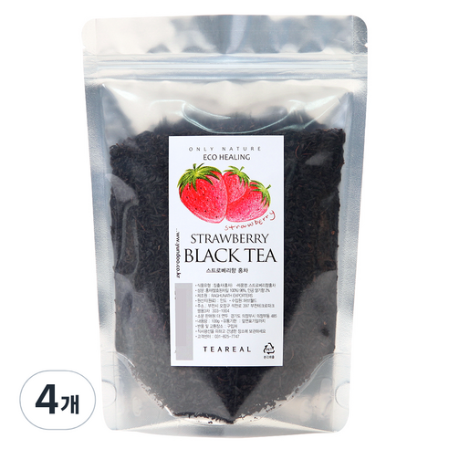 티리얼 딸기홍차, 120g, 4개, 1개입