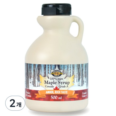 엘비메이플트리트 퓨어 메이플 시럽, 500ml, 2개