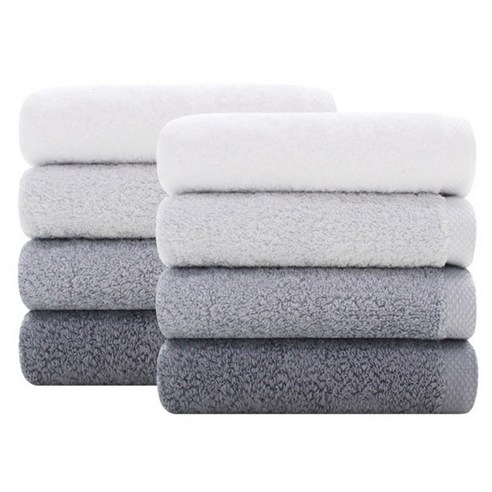 송월타월 블랙라벨 수건 180g 40수 코마사, 랜덤 발송(그레이라인), 8개입