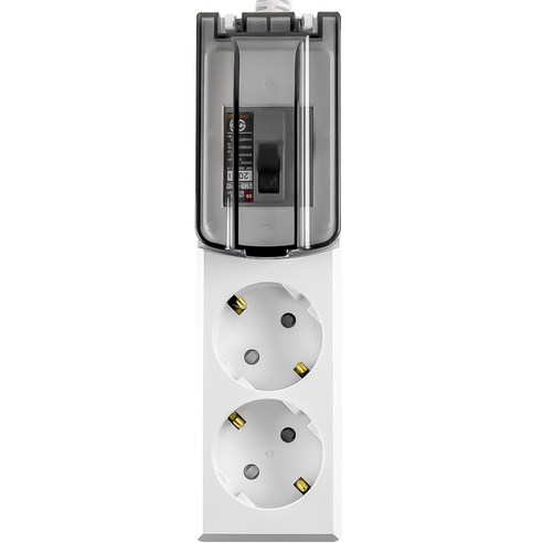   Sergio High Capacity Wiring Blocking Multi-Tap 2 Outlets WI-MC1626, 1.5 m, 1 ea