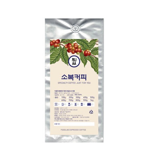 소복커피 케냐 AA 커피, 홀빈(분쇄안함), 500g