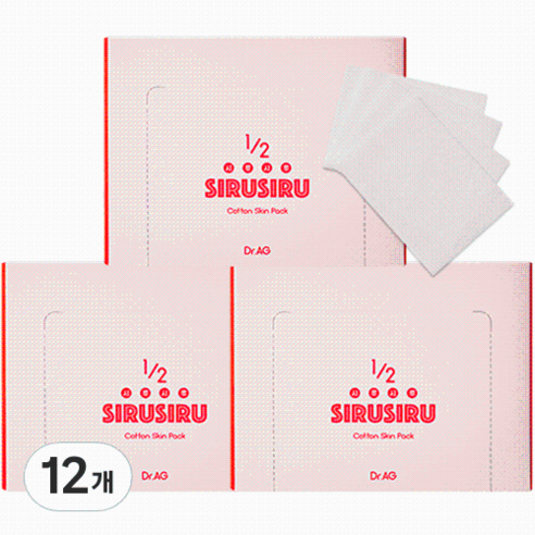 닥터에이지 1/2 시루시루 코튼 스킨팩 화장솜, 120개입, 12개
