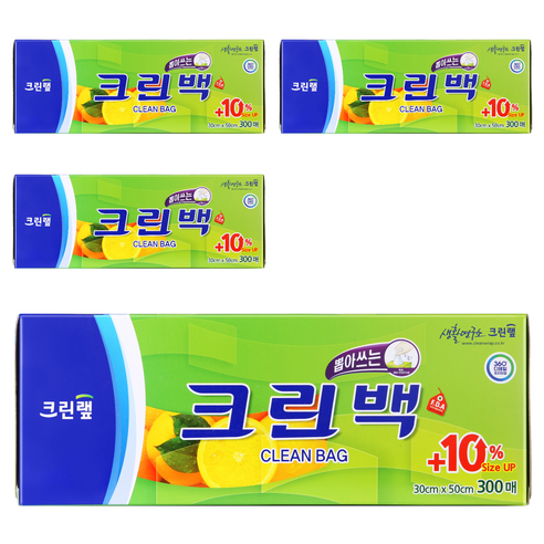 크린랲 크린백 30cm x 50cm, 30 x 50 cm, 300개입, 4개