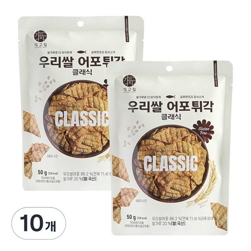 강고집 우리쌀 어포튀각 클래식, 10개, 50g
