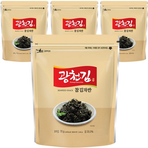 광천김 참 김자반, 70g, 4개