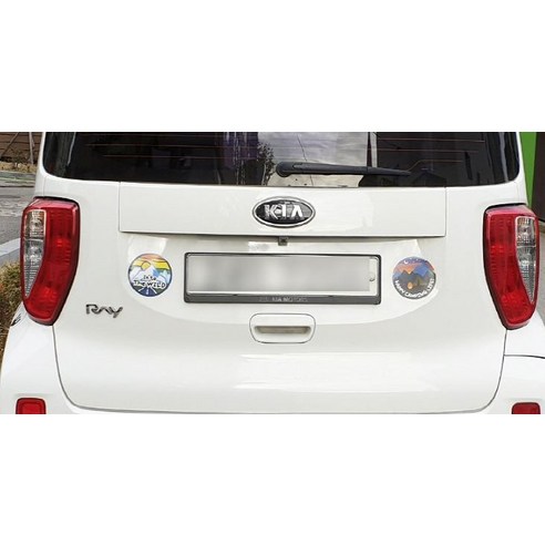 트웬티팩토리 차량용 반사 자석스티커 원형 2종 세트: 데코/디자인을 위한 독특한 아이템