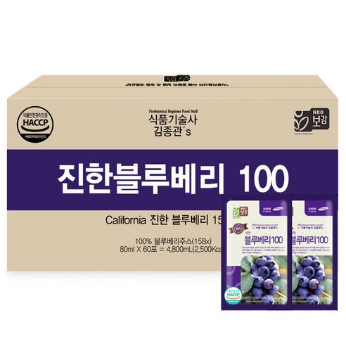 네오보감 김종관's 진한 블루베리100, 80ml, 60포