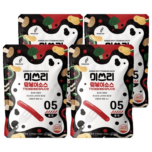 미쓰리 떡볶이소스 05번 불맛, 100g, 4개