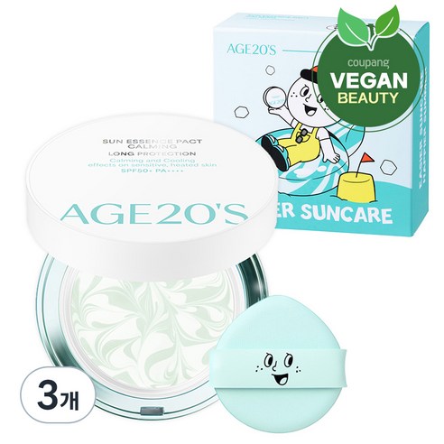 에이지투웨니스 선 에센스 팩트 카밍 롱프로텍션 SPF50+ PA++++, 12.5g, 1개