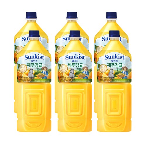 해태음료 썬키스트 훼미리 제주감귤, 2L, 6개