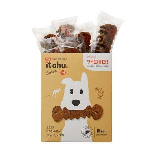 더 잇츄 M 강아지간식 덴탈껌 128g, 혼합맛(캥거루/결명자), 1개