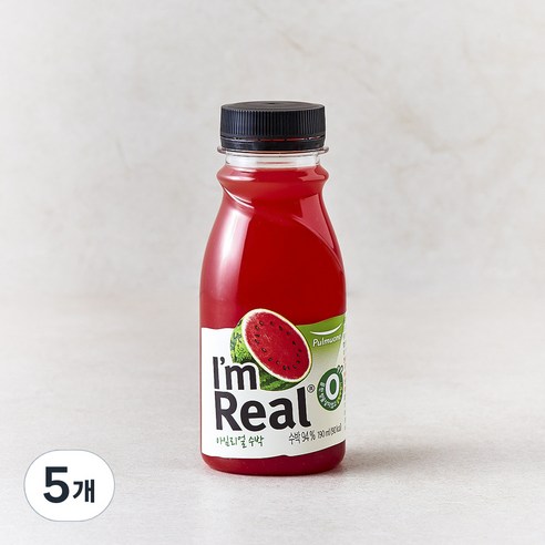아임리얼 수박 주스, 190ml, 5개