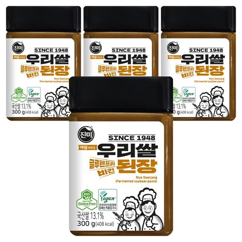 진미 글루텐프리 우리쌀 된장, 300g, 4개