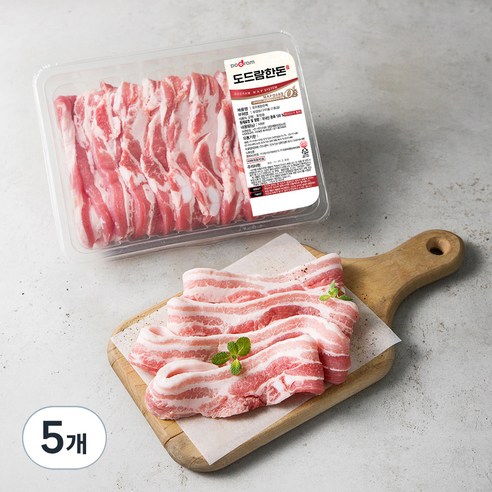도드람 한돈 1등급 삼겹살 구이용 (냉장), 1kg, 5개