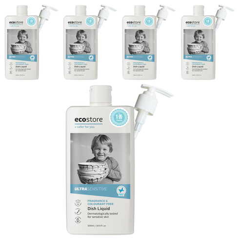 에코스토어 젖병 세정제 주방 세제 500ml 무향, 5개