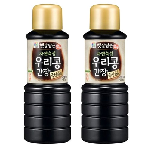 햇살담은 자연숙성 우리콩 간장, 500ml, 2개