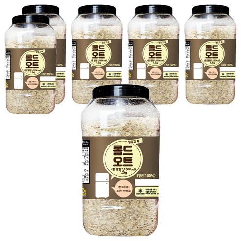 냉장고쏙 롤드 오트, 1.2kg, 6개
