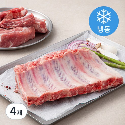 푸드장 미국산 돼지 등갈비 (냉동), 1kg, 4개