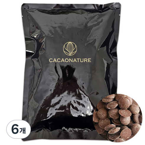 카카오네이처 밀크 컴파운드 코팅초콜릿, 500g, 6개