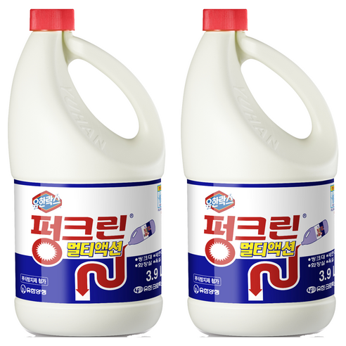 유한양행 펑크린 멀티액션 배수구 세정제, 3.9L, 2개