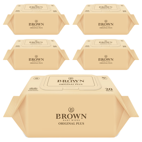 브라운 오리지널 플러스 물티슈 휴대용 캡형