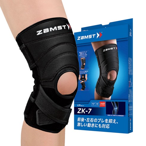 잠스트 무릎 보호대 ZK-7, M(43~46 cm), 1개, 블랙