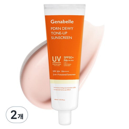 제나벨 PDRN 듀이 톤업 선스크린 SPF50+ PA++++, 40ml, 2개