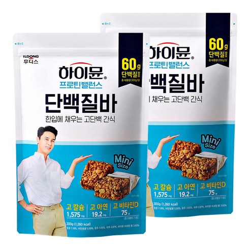 하이뮨 프로틴 밸런스 단백질바, 300g, 2개
