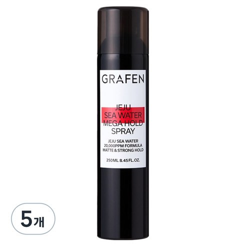 그라펜 제주 해수 메가 홀드 헤어 스프레이, 5개, 250ml
