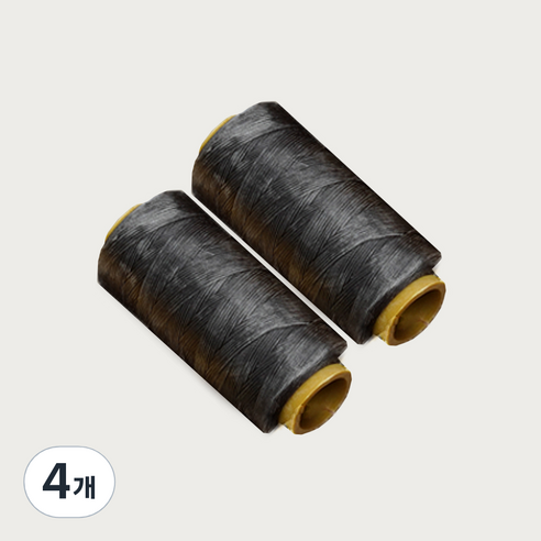 가죽공예 왁스실 초사용 1mm x 220m, 다크그레이, 4개