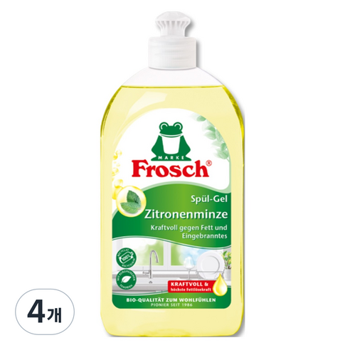 프로쉬 주방세제 레몬민트, 500ml, 4개