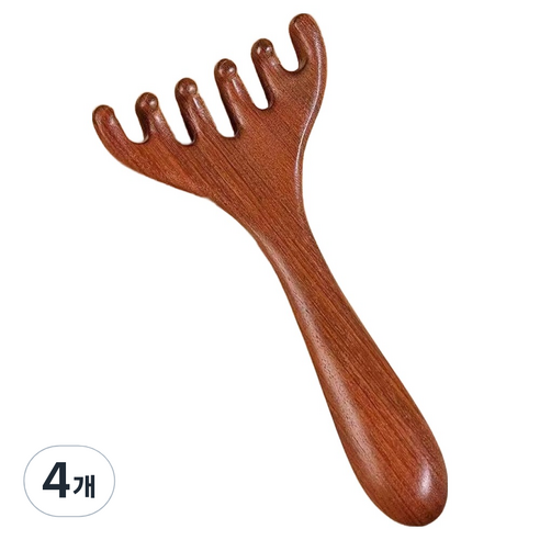 디미스 림프마사지 괄사, 4개, 사슴뿔빗