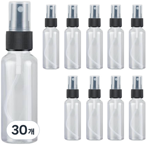 향수 미스트 스프레이 공병 용기 50ml, 검정(캡), 30개