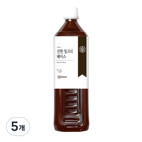 믈레즈나 진한 밀크티 베이스, 5개, 1L