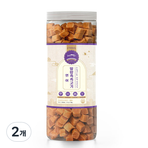올가밀 말랑 촉촉 고기 수제 강아지 간식, 연어, 1kg, 2개