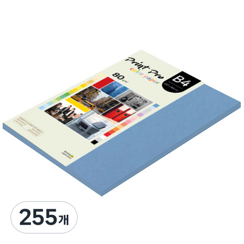 종이문화 프린트 프로 칼라 복사용지 No 17 딥블루 80g, B4, 255개
