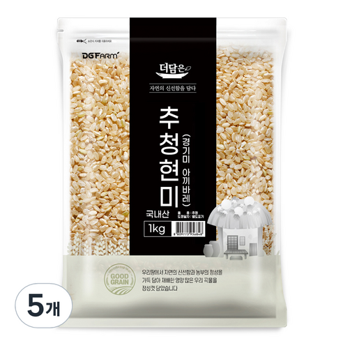 더담은 추청 아끼바레 현미, 1kg, 5개
