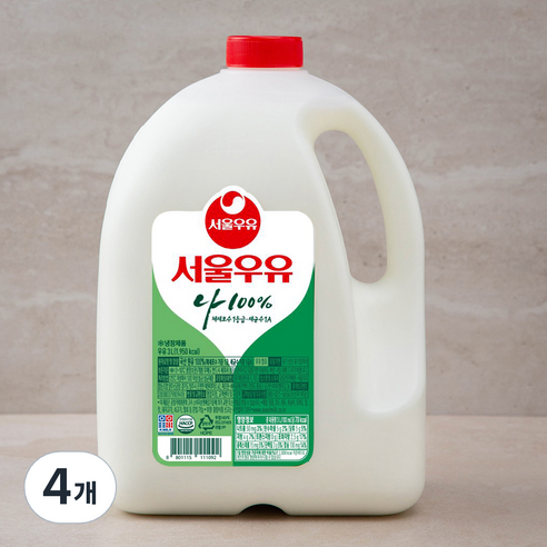 서울우유 1급A우유, 3L, 4개