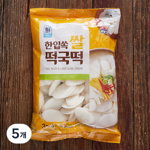 대림선 한입쏙 쌀떡국떡, 500g, 5개