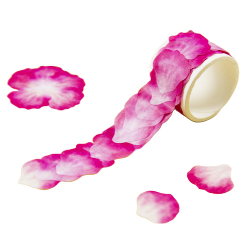 푸트로랩 콜라주 꽃잎 쌓인 테이프 30 x 30 mm 80p, 딥핑크, 1개