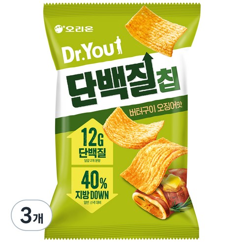 닥터유 오리온 단백질칩 버터구이 오징어맛, 60g, 5개